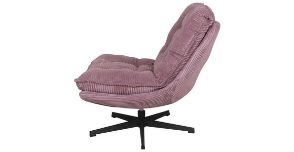 RELAXSESSEL Cord - Flieder/Schwarz, Design, Textil/Metall (75/88/90cm) - Carryhome