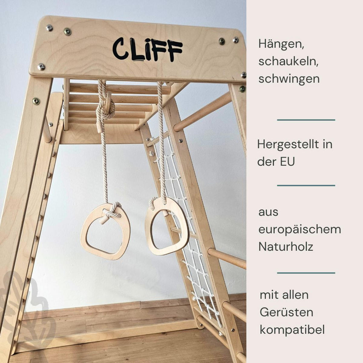 KLETTERGERÜST ZUBEHÖR  - Birkefarben, Basics, Holz (15/17cm) - CLIFF