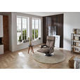 RELAXSESSEL in Leder Fango  - Edelstahlfarben/Fango, Design, Leder/Metall (78/112/85cm) - Cantus
