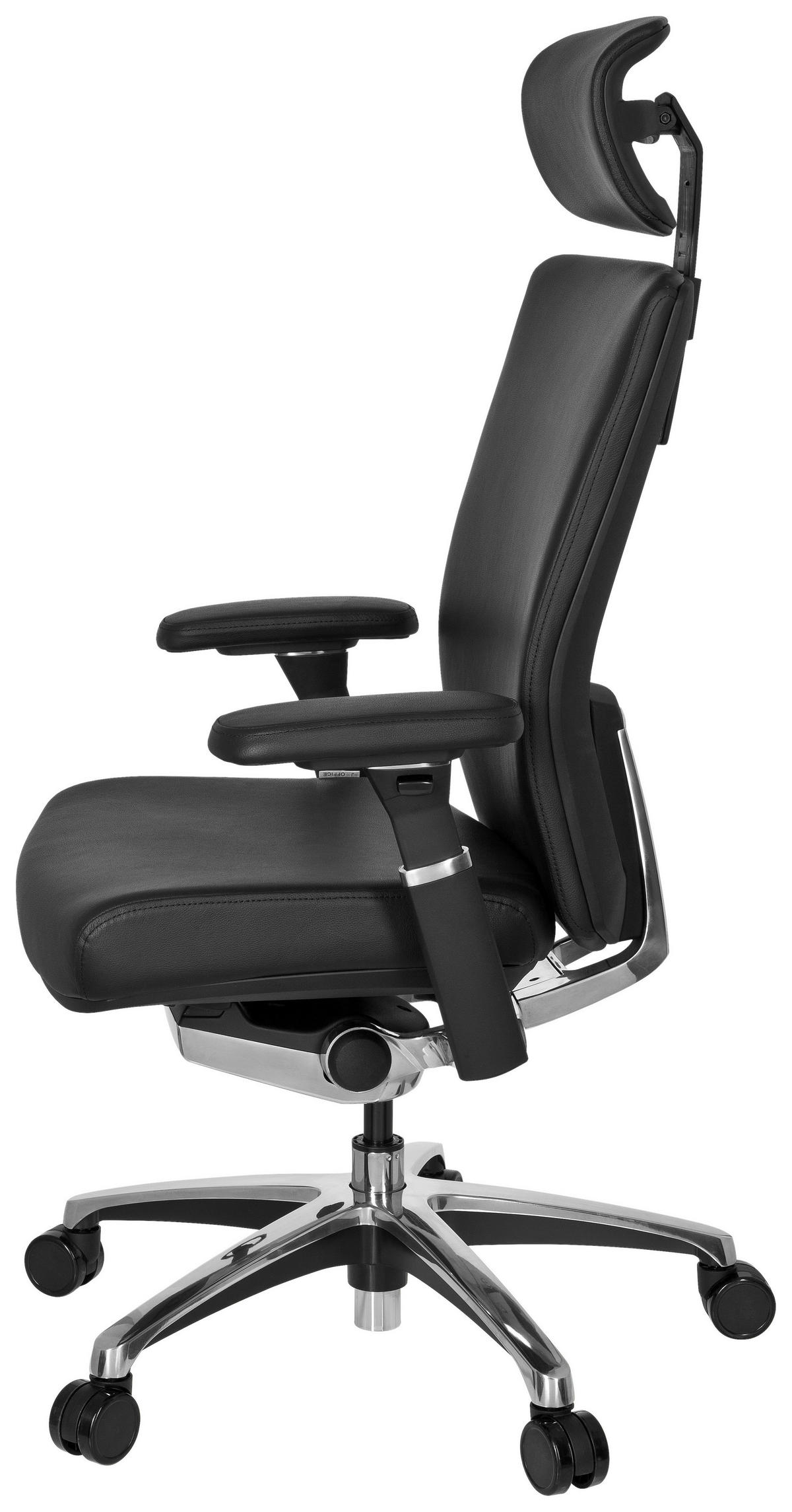 DREHSTUHL  in Schwarz  - Chromfarben/Schwarz, MODERN, Leder/Kunststoff (57/106/52cm) - MID.YOU