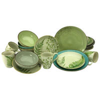 KOMPLETT SERVIS Botanica 16 delar  - grön/petrol, Klassisk, keramik - Creatable