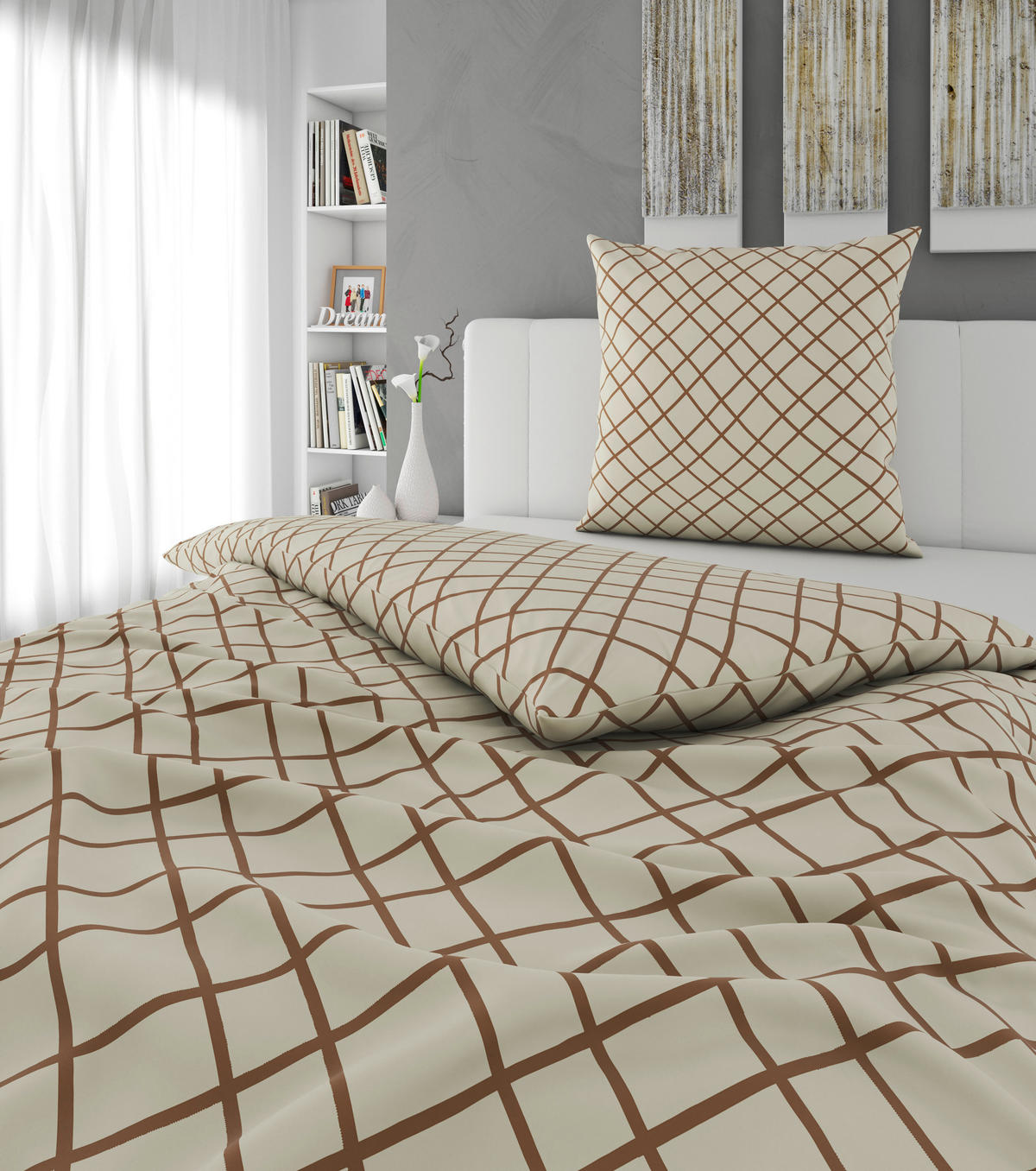 BETTWÄSCHE Flanell 135/200 cm  - Grau, KONVENTIONELL, Textil (135/200cm) - Esposa