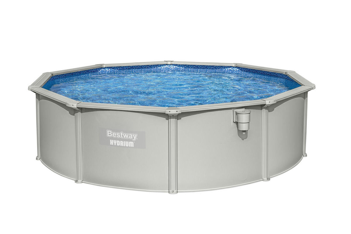 SCHWIMMBECKEN 56384GS 460/120 cm Grau, Blau  - Blau/Grau, KONVENTIONELL, Kunststoff/Metall (460/120cm) - Bestway