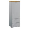 KOMMODE 40/119/42 cm  in Grau, Eichefarben  - Eichefarben/Alufarben, Trend, Holzwerkstoff/Kunststoff (40/119/42cm) - Stylife