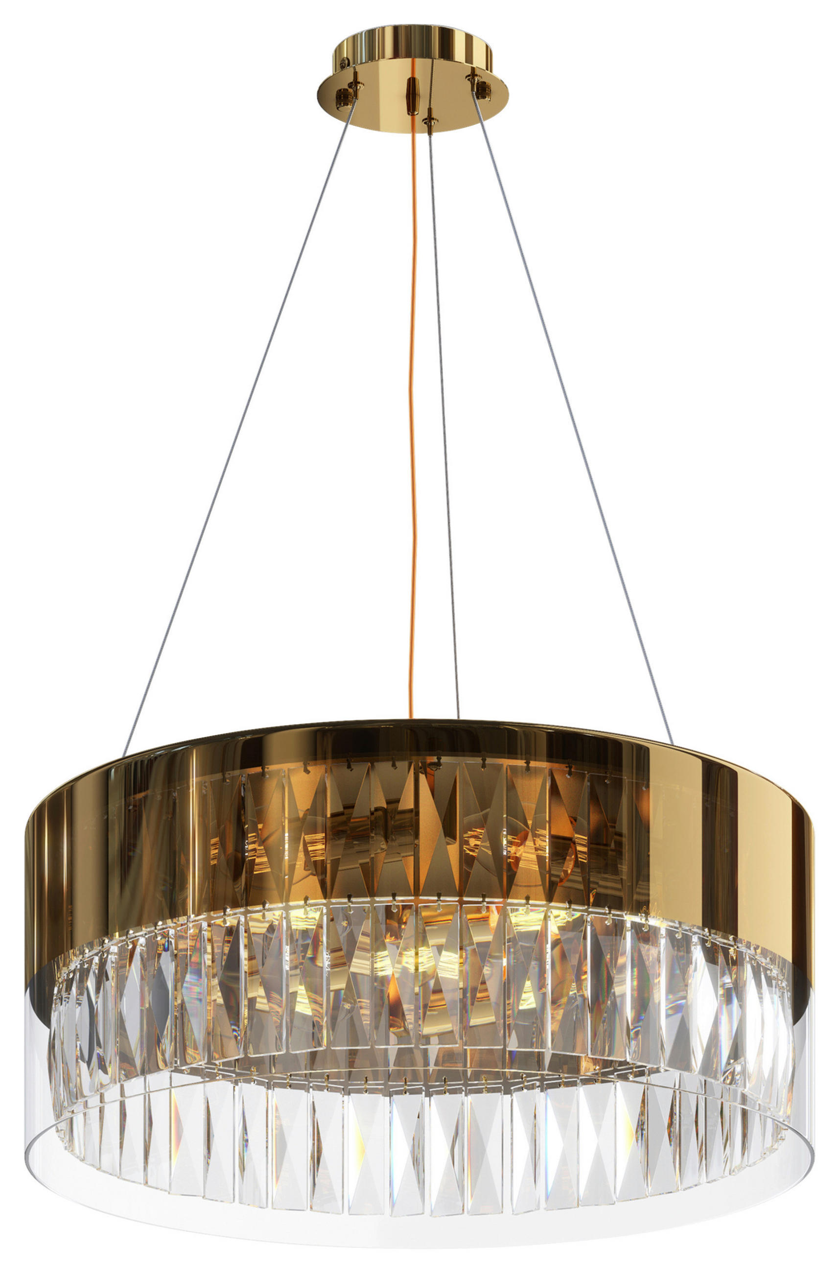 PENDELLAMPA 50/20,5/50 cm  - guldfärgad, Basics, metall/glas (50/20,5/50cm) - MAYTONI