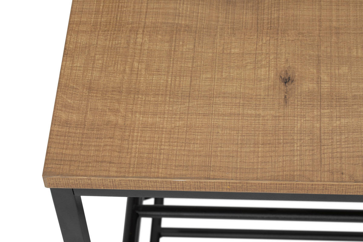 GARDEROBE  in 70/175/33 cm  - Schwarz/Naturfarben, MODERN, Holzwerkstoff/Metall (70/175/33cm) - PBJ