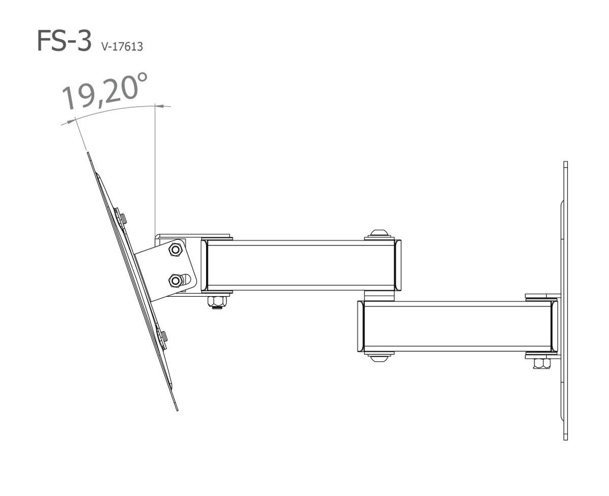 TV-Wandhalter in Silberfarbe in Silberfarben  - Silberfarben, Konventionell, Metall (21,9/28/9,6-35,7cm) - MID.YOU