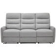 3-SITZER-SOFA Webstoff Hellgrau  - Hellgrau/Schwarz, Design, Kunststoff/Textil (192/105/94cm) - Carryhome