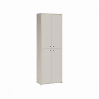 DREHTÜRENSCHRANK 73,7/216,7/34,8 cm,  in Sandfarben, 4 Tür(en)  - Sandfarben/Schwarz, Design, Holzwerkstoff/Kunststoff (73,7/216,7/34,8cm)