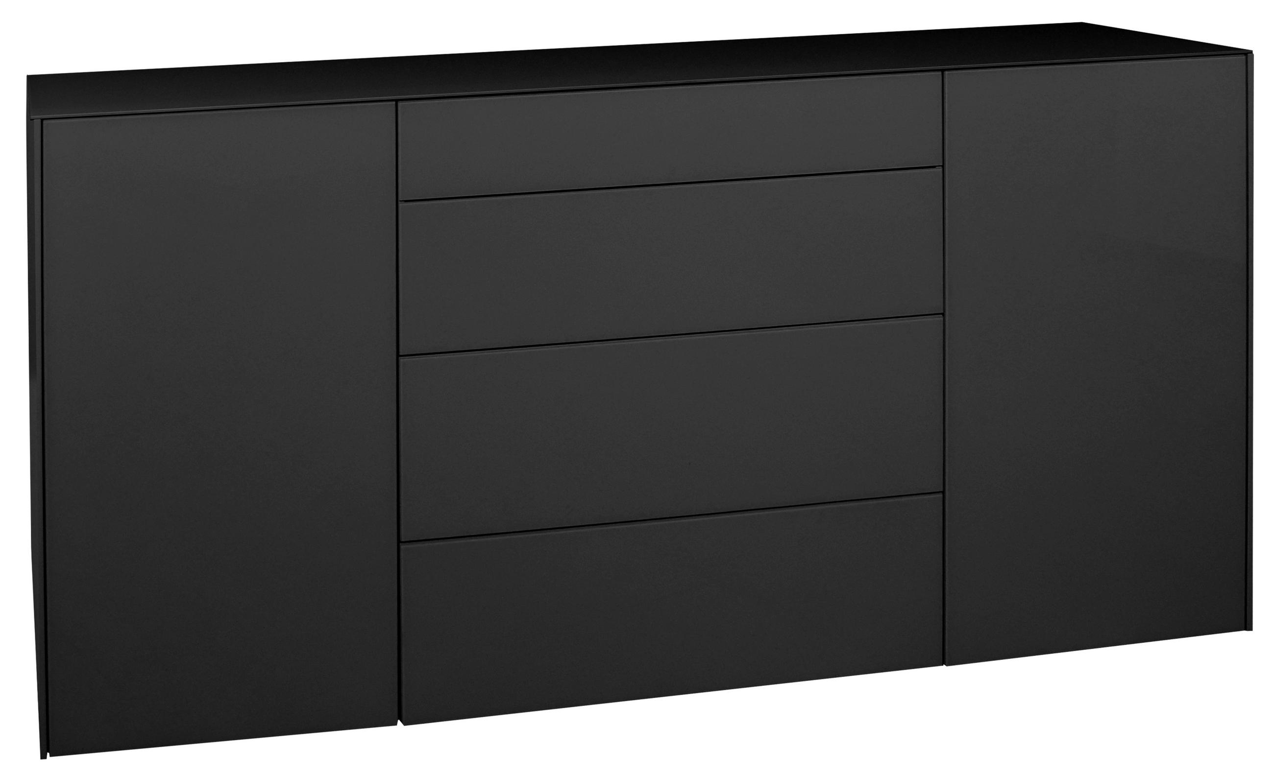 SIDEBOARD Imola in 179/89/42 cm - Anthrazit/Schwarz, Design, Glas/Holzwerkstoff (179/89/42cm) - Novel