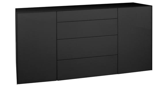 SIDEBOARD 179/89/42 cm in Anthrazit - Anthrazit/Schwarz, Design, Glas/Holzwerkstoff (179/89/42cm) - Novel