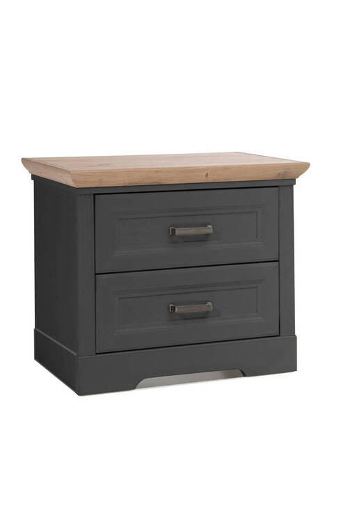 NACHTSCHRANK 64/54/41 cm  - Graphitfarben/Eiche Artisan, LIFESTYLE, Holzwerkstoff/Metall (64/54/41cm) - Ti'me