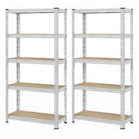 REGALELEMENT Silberfarben, Hellgrau, Hellbraun  - Hellbraun/Silberfarben, Trend, Holzwerkstoff/Kunststoff (90/180/40cm) - Boxxx