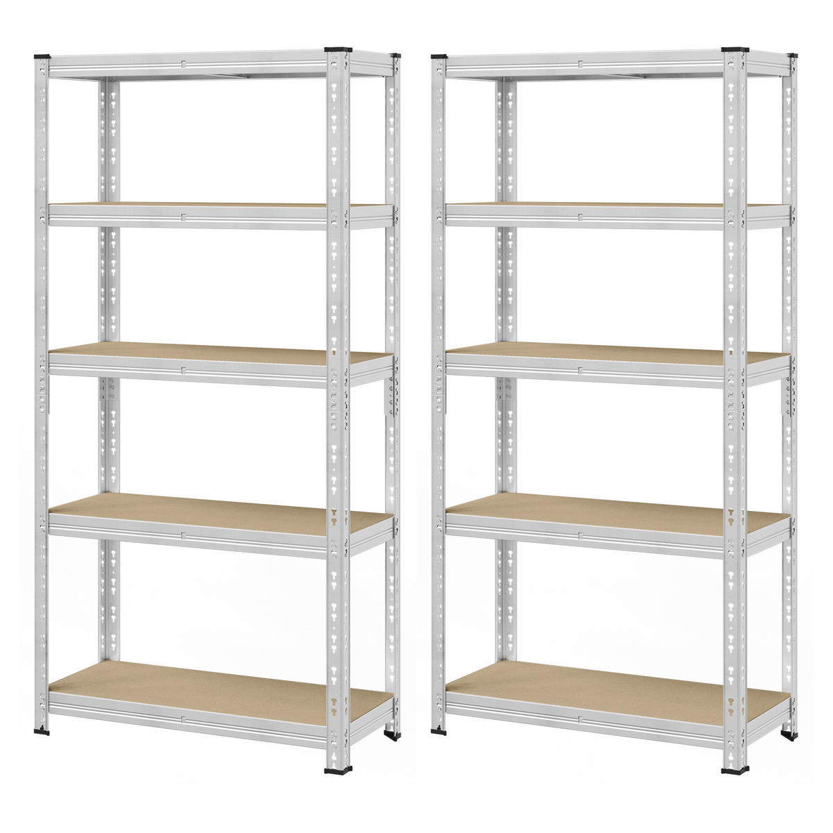 REGALELEMENT Silberfarben, Hellgrau, Hellbraun  - Hellbraun/Silberfarben, Trend, Holzwerkstoff/Kunststoff (90/180/40cm) - Boxxx