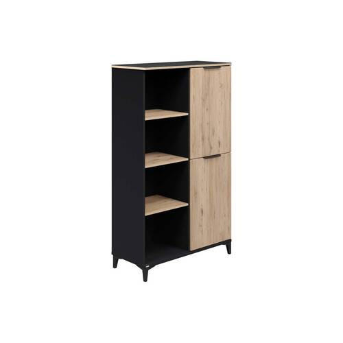 BABYREGAL Eichefarben, Schwarz  - Eichefarben/Schwarz, Design, Holzwerkstoff (94,8 /157,5/39,6cm) - Paidi