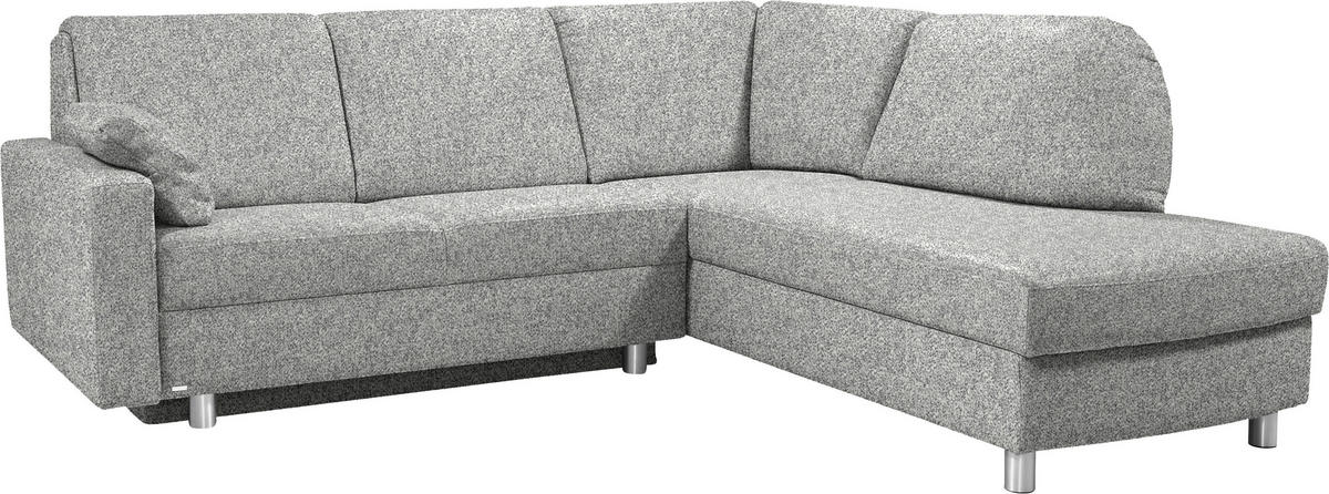 ECKSOFA  in Mikrovelours Naturfarben  227/208 cm  - Alufarben/Naturfarben, KONVENTIONELL, Textil/Metall (227/208cm) - Sedda