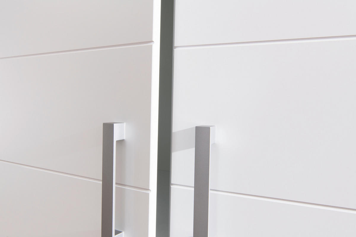 ORMAR ZA ODJEĆU  FIONA  - bijela/srebrne boje, Basics, drvni materijal/plastika (110,0/205,3/55,3cm) - Paidi