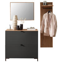 Ansamblu De Hol, 3 piese, 155/188/37 cm  - grafit/stejar Artisan, Modern, material pe bază de lemn (155/188/37cm) - Voleo