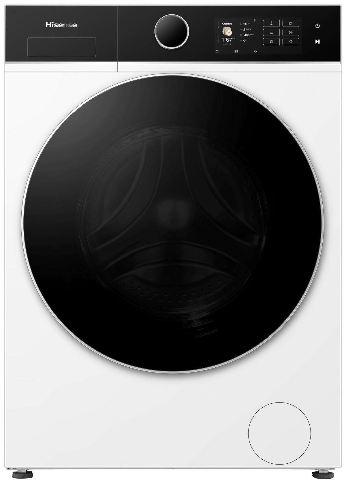 WASCHTROCKNER WD5I8043BWF  - Schwarz/Weiß, Basics, Glas/Kunststoff (59,5/84,5/47cm) - Hisense