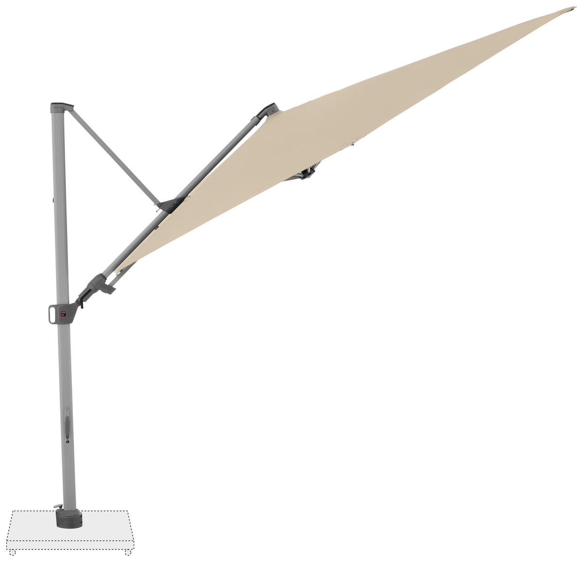 AMPELSCHIRM 275 cm Beige  - Beige/Silberfarben, KONVENTIONELL, Textil/Metall (275/275cm) - KNIRPS