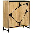 KOMMODE  in 100/115/40 cm  - Schwarz/Akaziefarben, Design, Holz/Metall (100/115/40cm) - Ambia Home