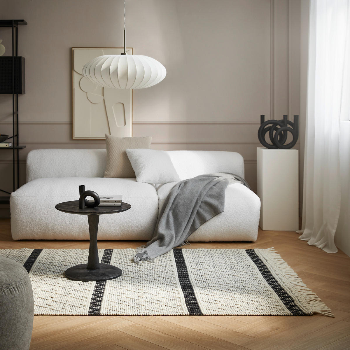 HANDWEBTEPPICH 160/230 cm Sylt Creme  - Creme, Natur, Textil (160/230cm) - Linea Natura