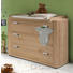 WICKELKOMMODE Lotta Buchefarben - Buchefarben/Silberfarben, Basics, Holzwerkstoff/Kunststoff (106/93/98/46/71cm) - MY BABY LOU