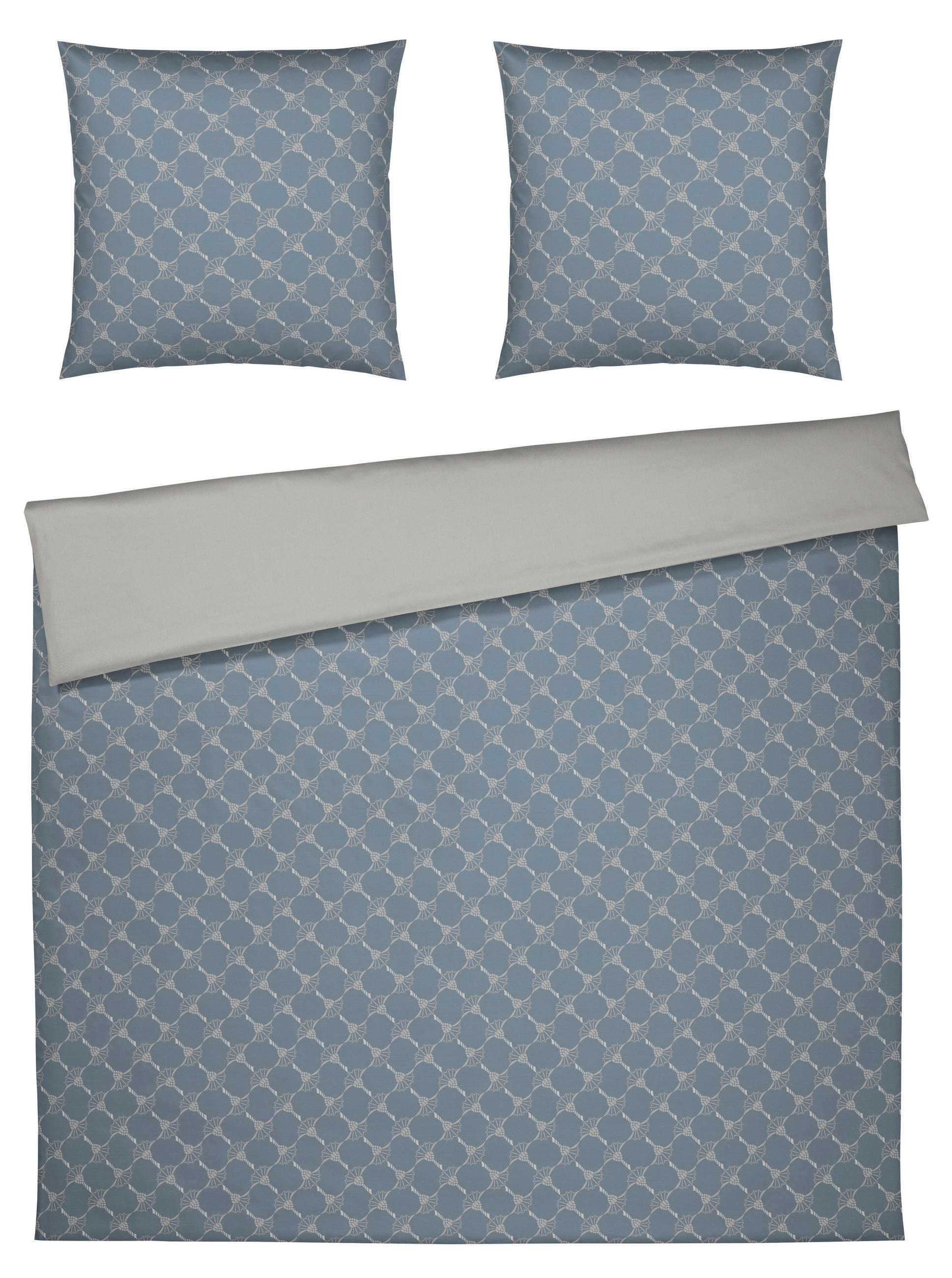 WENDEBETTWÄSCHE Makosatin 200/200 cm  - Hellblau, Design, Textil (200/200cm) - Joop!