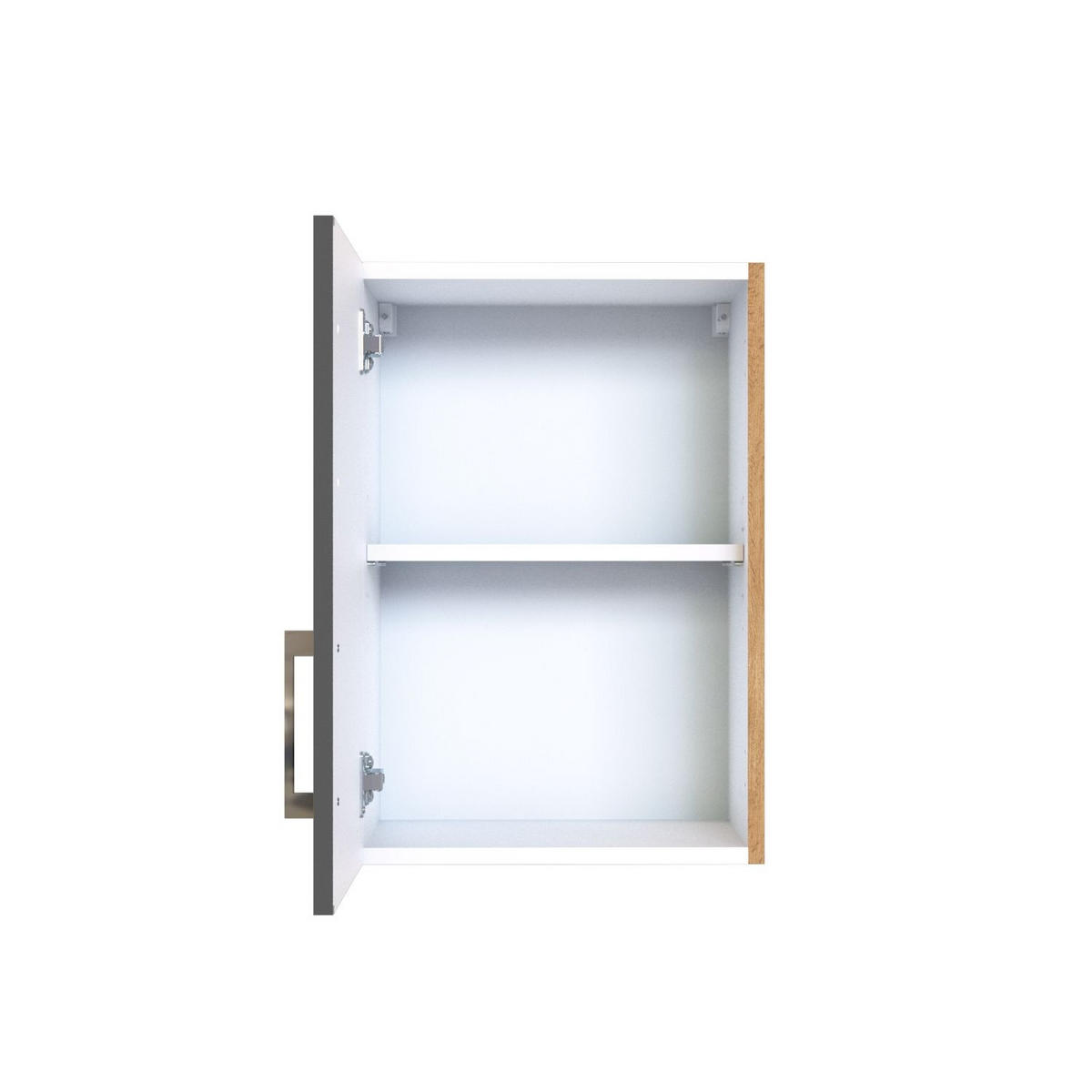 KÜCHENOBERSCHRANK 40/57/34 cm  in Anthrazit, Eiche Wotan  - Chromfarben/Anthrazit, Modern, Holzwerkstoff/Metall (40/57/34cm) - Held
