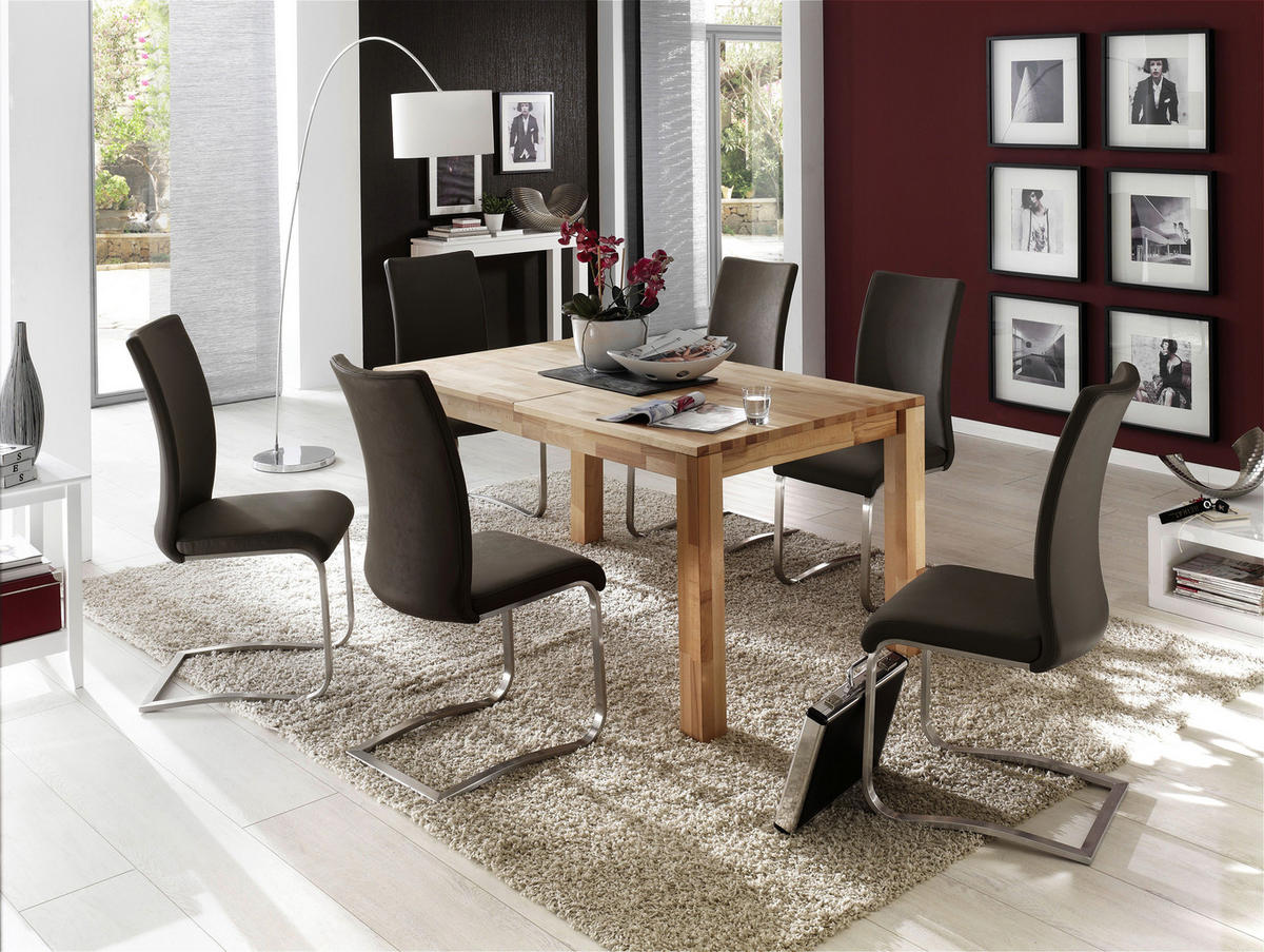 SCHWINGSTUHL  in Edelstahl  - Edelstahlfarben/Braun, Design, Kunststoff/Metall (43/103/52cm) - Livetastic