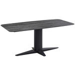 ESSTISCH in Metall, Glas, Keramik 180/90/76-106 cm - Dunkelgrau/Schwarz, Design, Glas/Keramik (180/90/76-106cm) - Belluti