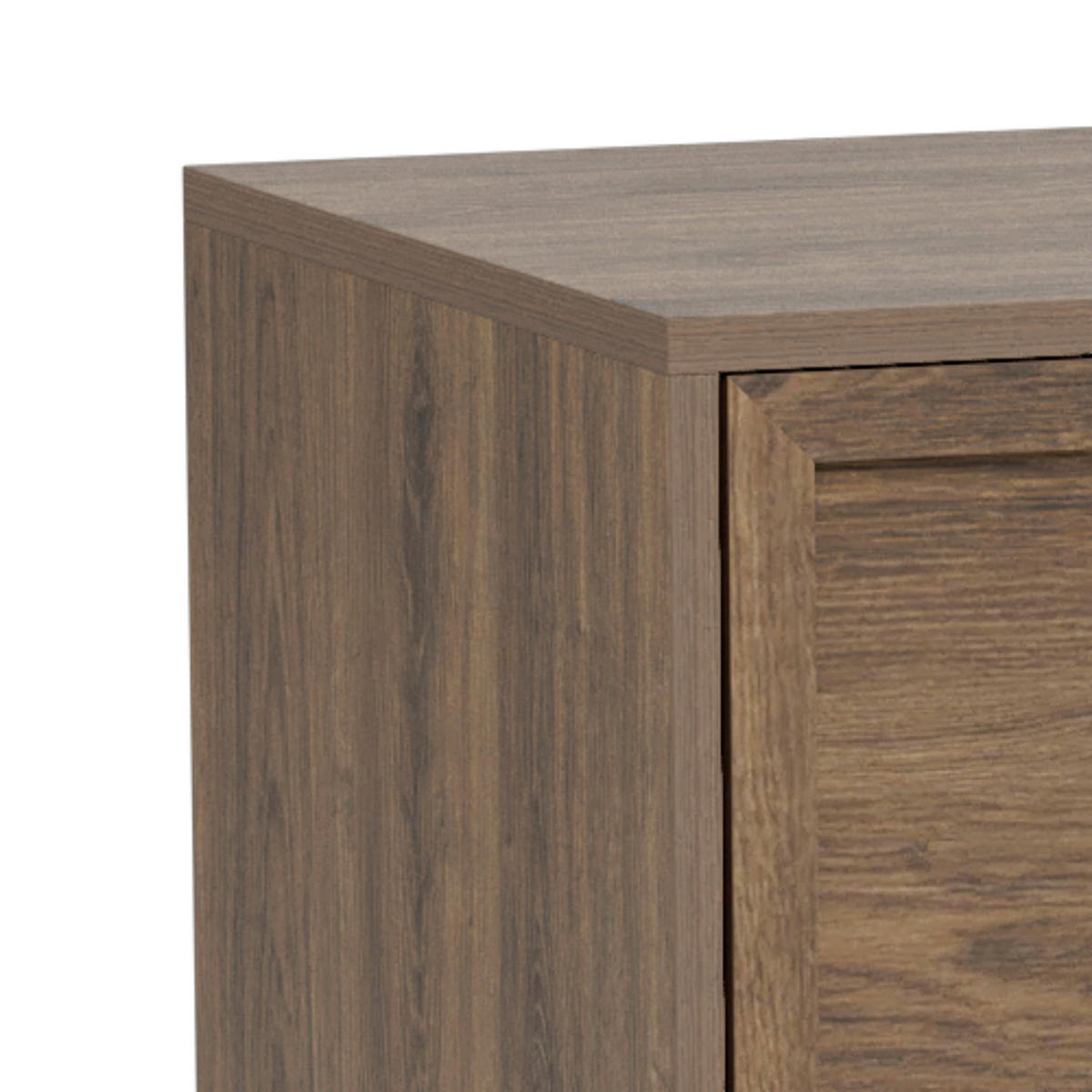 KOMMODE PALMDALE, 80/110/40 cm, 3 Schublade(n)  - Eiche dunkel/Schwarz, Design, Holzwerkstoff/Metall (80/110/40cm) - MID.YOU