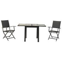 GARTENSET 3-teilig  - Graphitfarben/Grau, MODERN, Textil/Metall - Gardenson