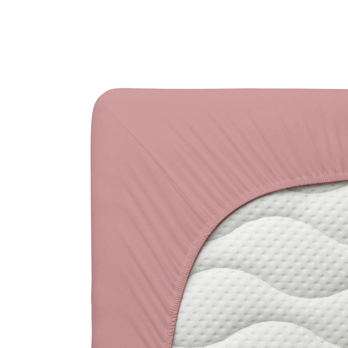SPANNLEINTUCH 90-100/190-220 cm Jersey  - Altrosa, Basics, Textil (90-100/190-220cm) - Schlafgut