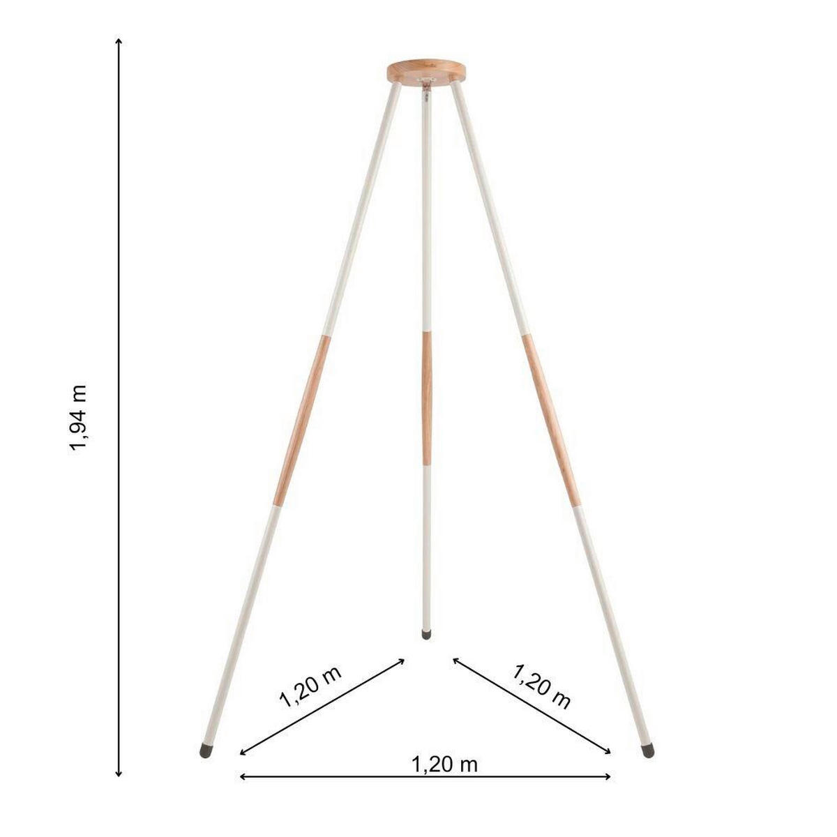 FEDERWIEGE  120/120/194 cm  - Grau, Basics, Textil (120/120/194cm)