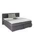 BOXSPRINGBETT Flachgewebe 140/200 cm INKL. Matratze - Chromfarben/Grau, Design, Kunststoff/Textil (140/200cm) - Carryhome