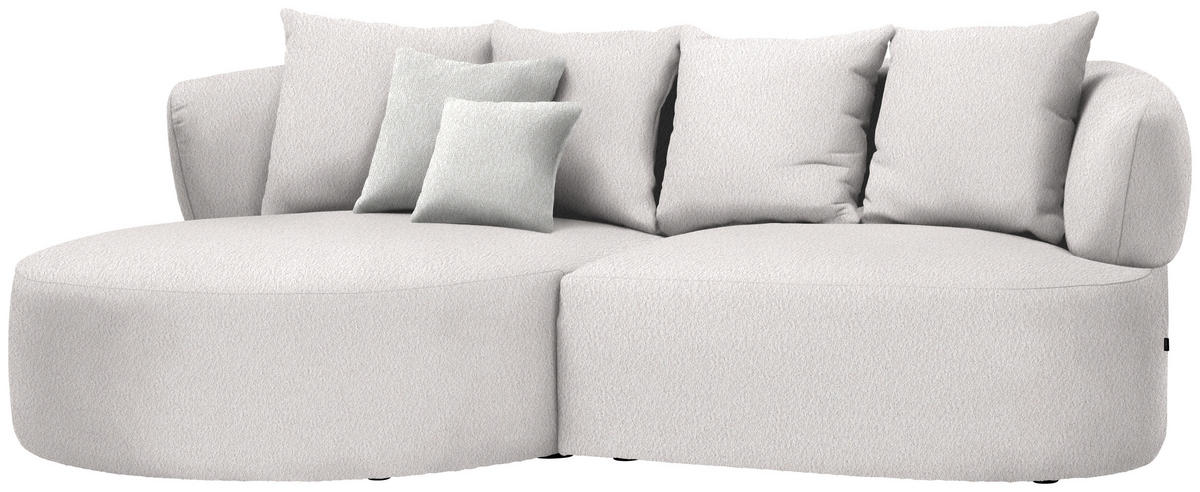 ECKSOFA in Bouclé Hellrosa  166/235 cm  - Sandfarben/Hellrosa, MODERN, Kunststoff/Textil (166/235cm) - Hom`in