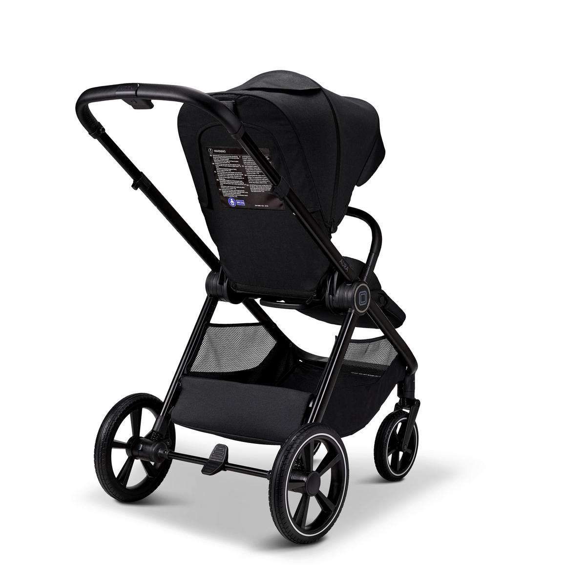 KOMBIKINDERWAGEN  Aura  Onyx Melange  - Schwarz, Basics, Textil (86/61/120cm) - Moon