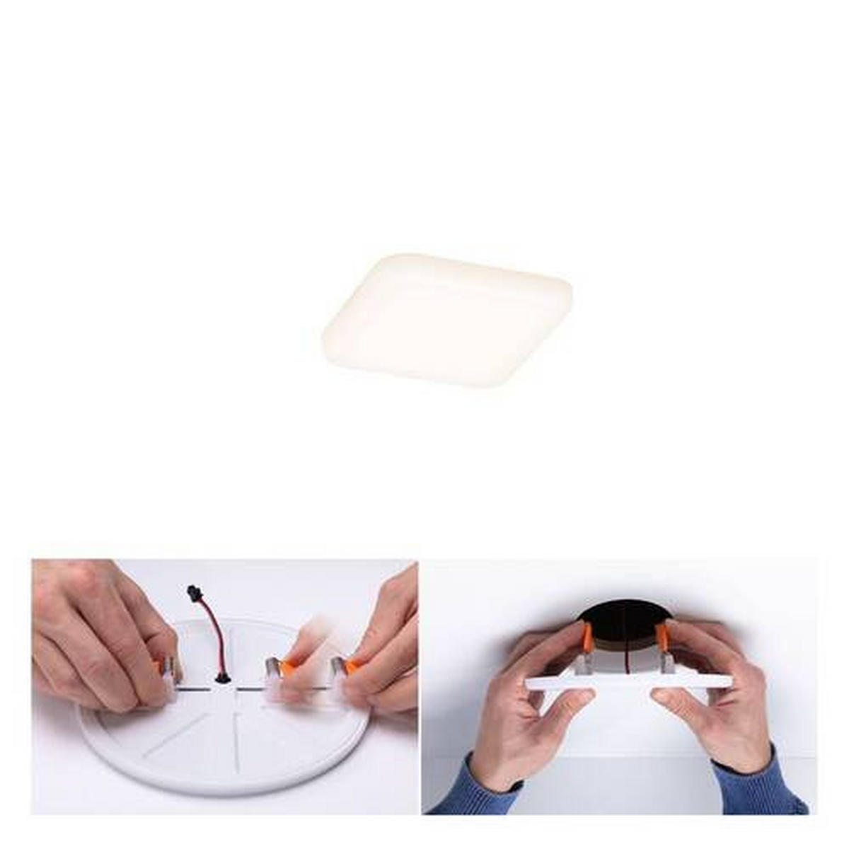 LED-PANEEL 7,5/7,5/1 cm   - Weiß, Design, Kunststoff (7,5/7,5/1cm) - Paulmann