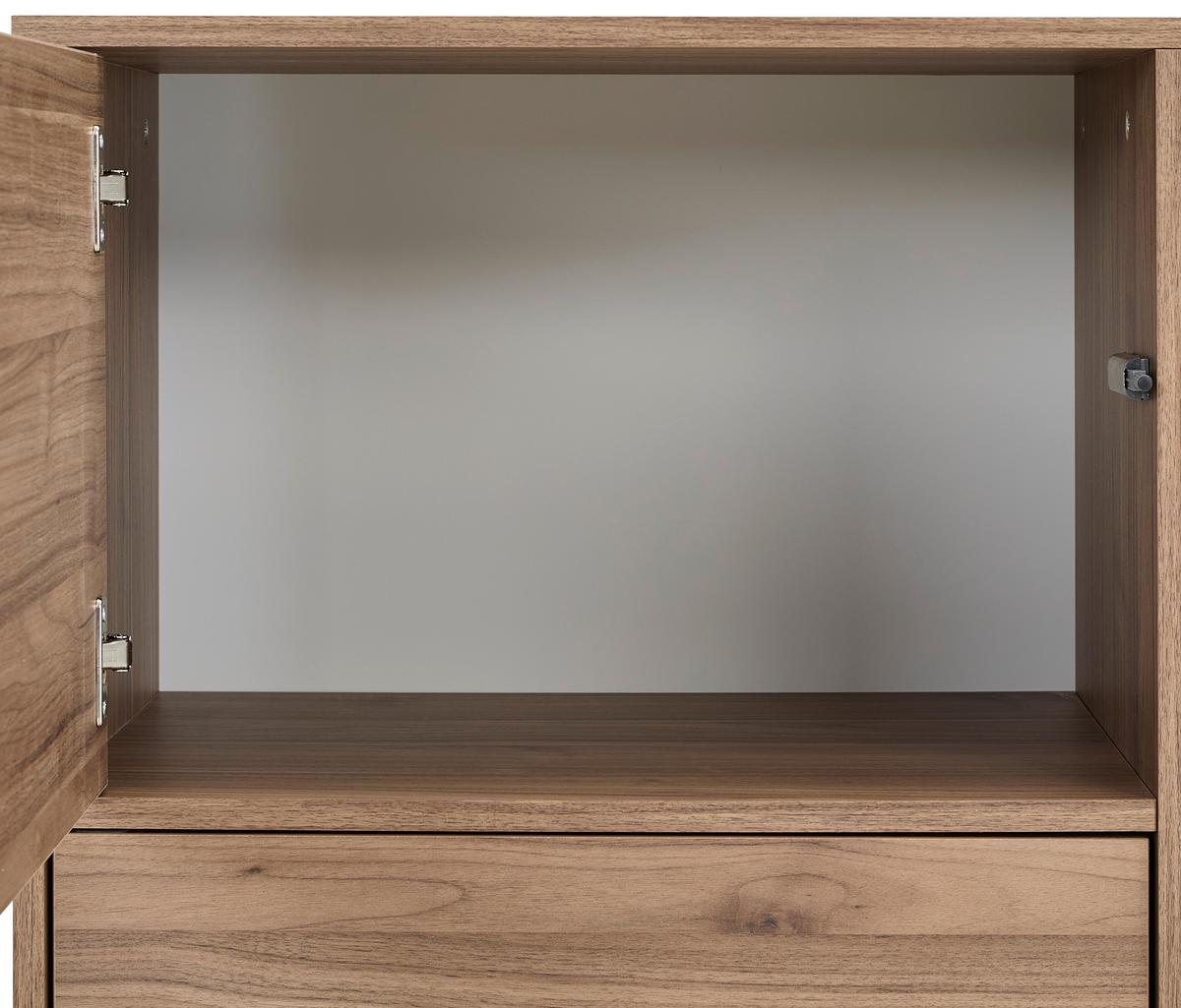 SIDEBOARD Japandi 111/82,5/41,5 cm  - Nussbaumfarben, Design, Holzwerkstoff (111/82,5/41,5cm) - MID.YOU
