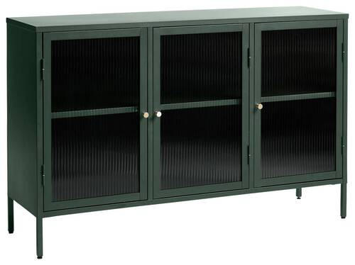 SIDEBOARD  in 132/85/40 cm  - Goldfarben/Grün, Design, Glas/Metall (132/85/40cm) - Lomoco