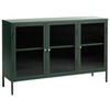 SIDEBOARD  in 132/85/40 cm  - Goldfarben/Grün, Design, Glas/Metall (132/85/40cm) - Lomoco