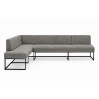 UGAONA KLUPA  siva   - siva/crna, Moderno, drvo/metal (265/199cm) - Livetastic