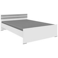 SÄNG 140/200 cm  i grå, vit   - vit/aluminiumfärg, Klassisk, trämaterial (140/200cm) - Carryhome