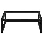 FUßGESTELL  in 45/15/40 cm  - Schwarz, KONVENTIONELL, Metall (45/15/40cm) - Hom`in