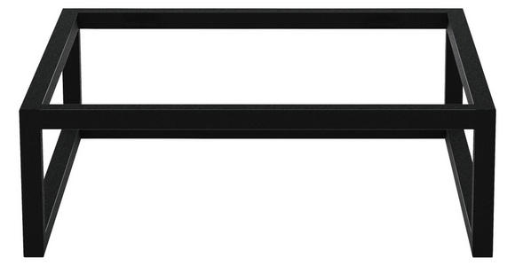 FUßGESTELL  in 45/15/40 cm  - Schwarz, KONVENTIONELL, Metall (45/15/40cm) - Hom`in