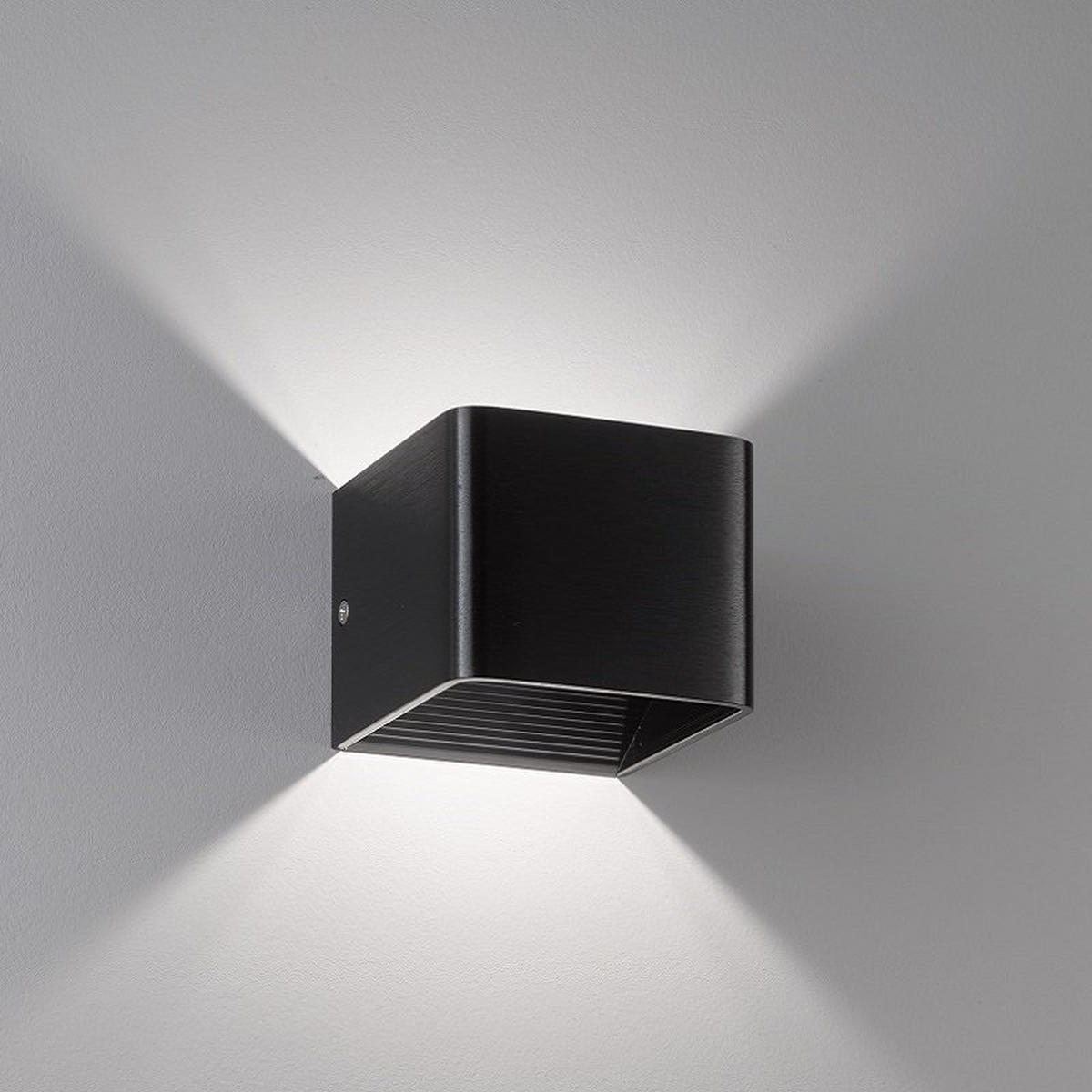LED VÄGGLAMPA Dan 10/10/8 cm   - svart, Design, metall (10/10/8cm) - Fischer & Honsel
