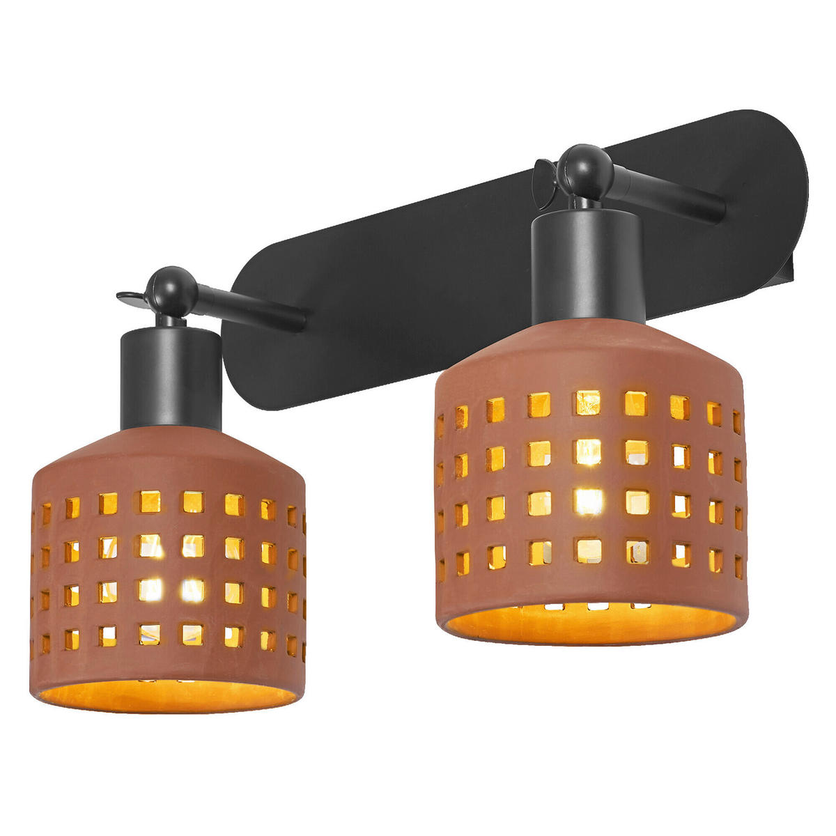 STRAHLER 37.5/16.8/22.7 cm   - Braun, Basics, Keramik/Metall (37.5/16.8/22.7cm) - Osram