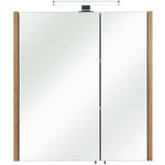SPIEGELSCHRANK 62/70/20 cm  - Eichefarben, Basics, Glas/Holz (62/70/20cm) - Xora