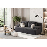 SCHLAFSOFA MUNICH in Flachgewebe Schwarz  - Schwarz, Design, Kunststoff/Textil (200/88/86cm) - MID.YOU